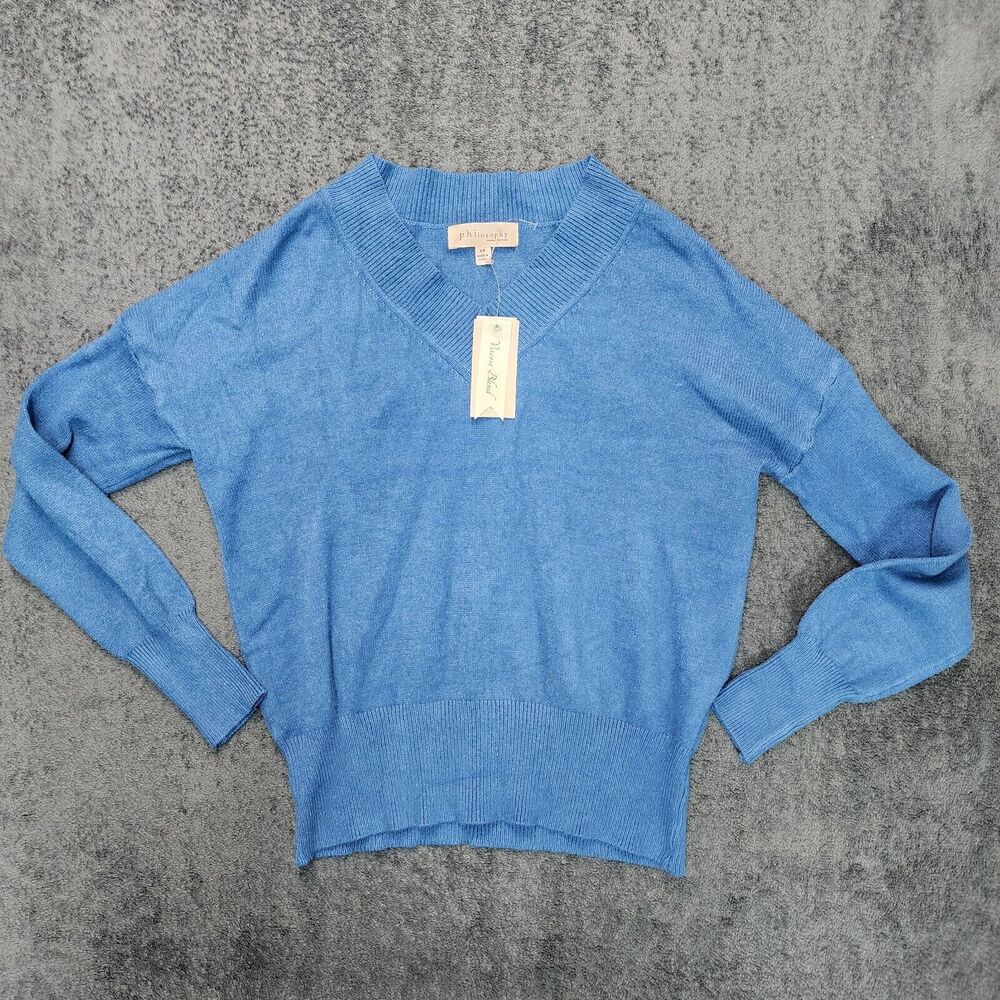 Philosophy Republic Clothing Sweater Women's Long Sleeve Relaxed Navy Size XS